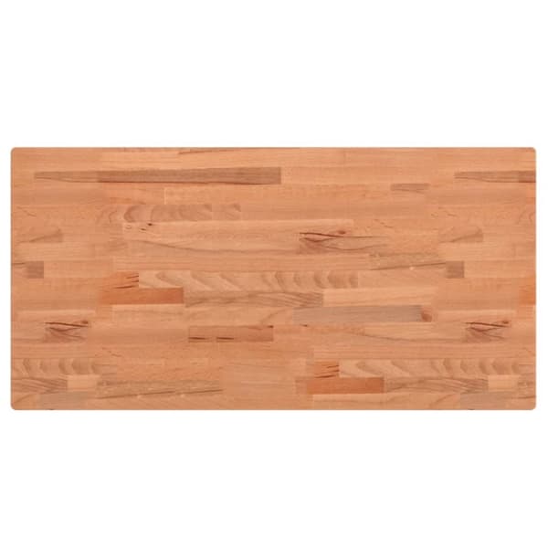 Bänkskiva för badrum 80x40x1,5 cm massivt bokträ