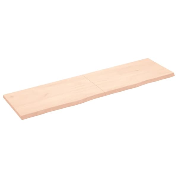 Bänkskiva för badrum 180x50x(2-4) cm obehandlat massivt trä