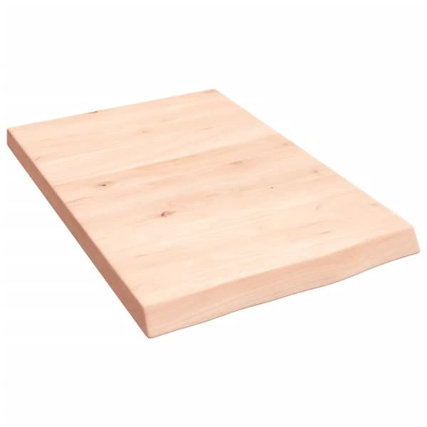 Bänkskiva för badrum 40x60x(2-4) cm obehandlat massivt trä