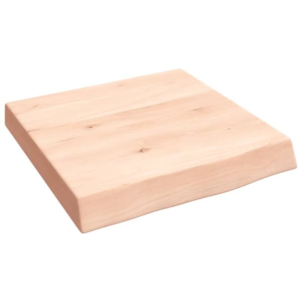 Bänkskiva för badrum 40x40x(2-6) cm obehandlat massivt trä