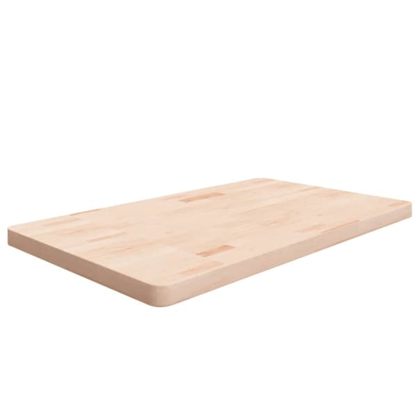 Bänkskiva för badrum 100x60x4 cm obehandlat massivt trä