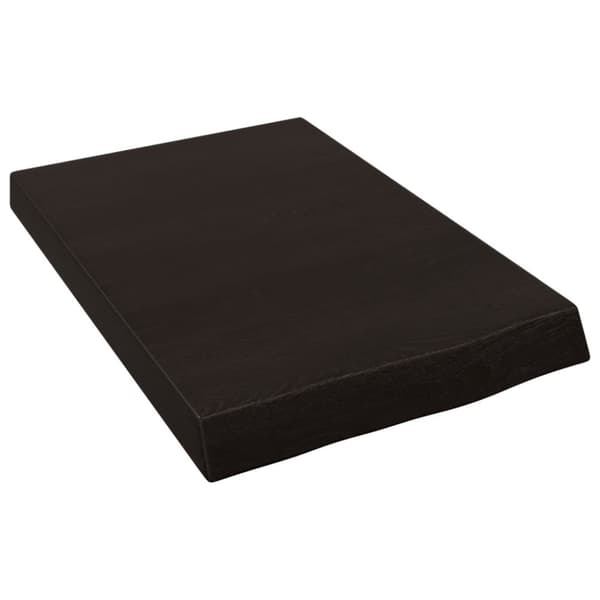 Bänkskiva badrum mörkbrun 40x60x(2-6) cm behandlat massivt trä
