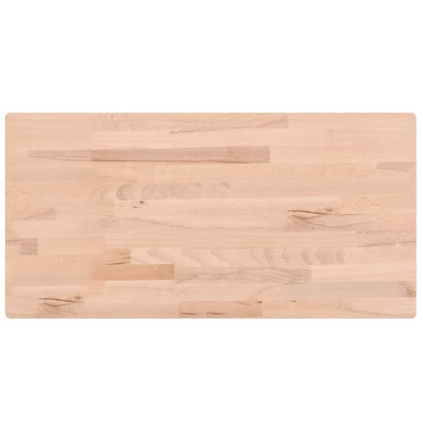 Bänkskiva för badrum 100x50x1,5 cm massivt bokträ