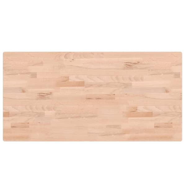Bänkskiva för badrum 100x50x2,5 cm massivt bokträ