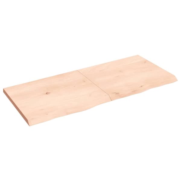 Bänkskiva för badrum 140x60x(2-4) cm obehandlat massivt trä