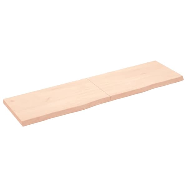 Bänkskiva för badrum 180x50x(2-6) cm obehandlat massivt trä