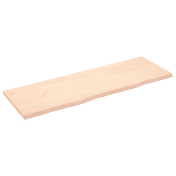 Bänkskiva för badrum 180x60x(2-4) cm obehandlat massivt trä