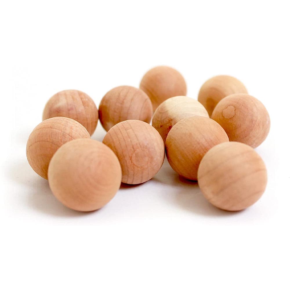 LaundrySpecialist® CEDAR TRÄ GARDEROBBOLAR set med 15 delar - Premium kvalitet Cederträ för en naturlig doft och naturligt skydd mot mal och insekter