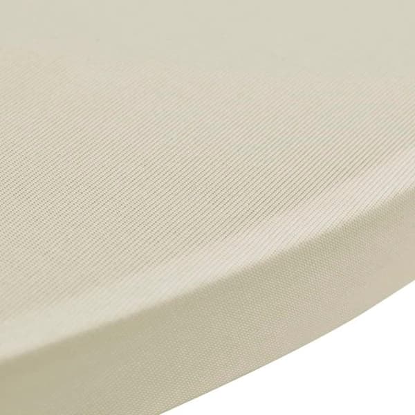 vidaXL Överdrag till ståbord 2 st Ø 60 cm stretch gräddvit