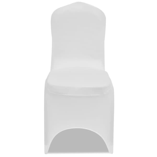 vidaXL Stolsöverdrag stretch 6 st vit