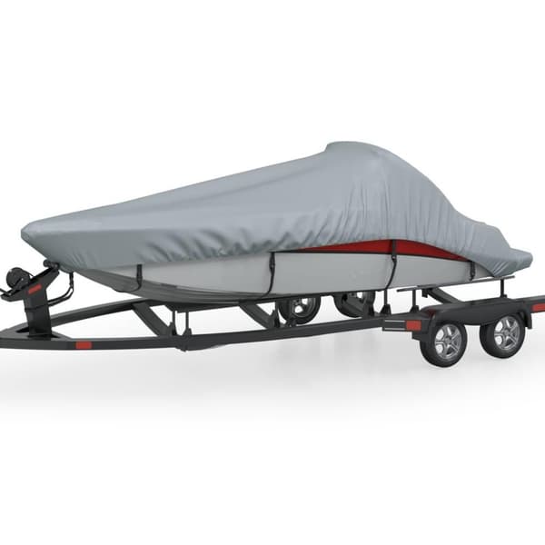 vidaXL Båtöverdrag grå 519-580 cm längd, 294 cm bredd