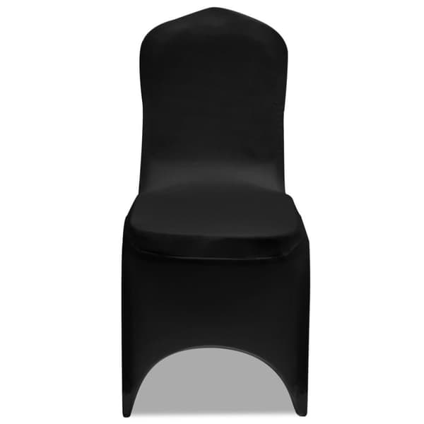 vidaXL Stoltrekk Stretch Svart 6 stk
