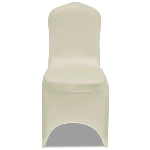 vidaXL Stoltrekk stretch kremhvit 6 stk