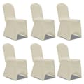 Miniatyrbilde 1 av 8: vidaXL Stoltrekk stretch kremhvit 6 stk
