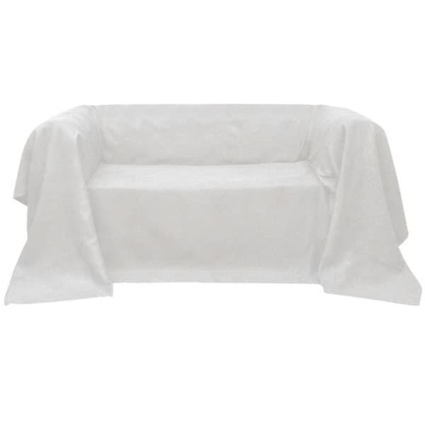 vidaXL Mikro-semsket sofa overtrekk kremfarget 210 x 280 cm