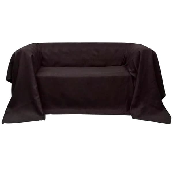 vidaXL Mikro-semsket sofa overtrekk brun 210 x 280 cm