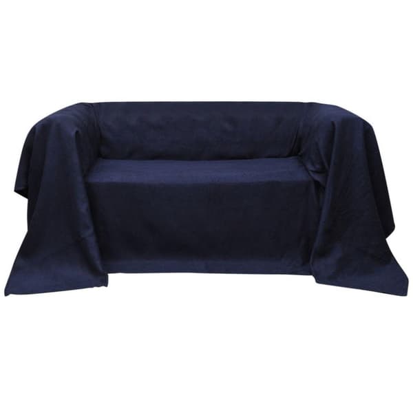 vidaXL Mikro-semsket sofa overtrekk marineblå 140 x 210 cm