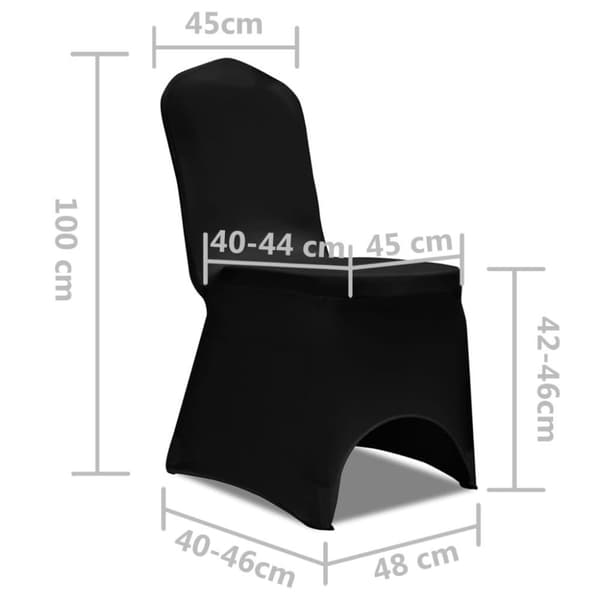 vidaXL Elastisk Stoltrekk 4 stk Svart
