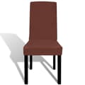 Miniatyrbilde 3 av 5: vidaXL Rett Elastisk Stoltrekk 6 stk Brun