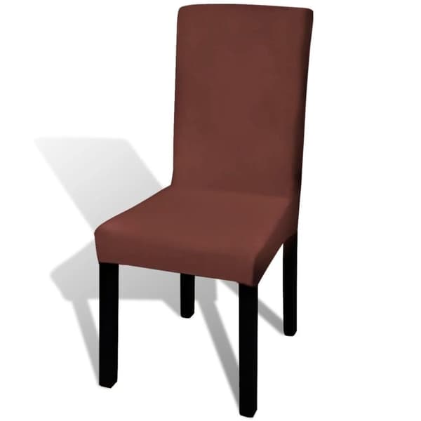 vidaXL Rett Elastisk Stoltrekk 6 stk Brun