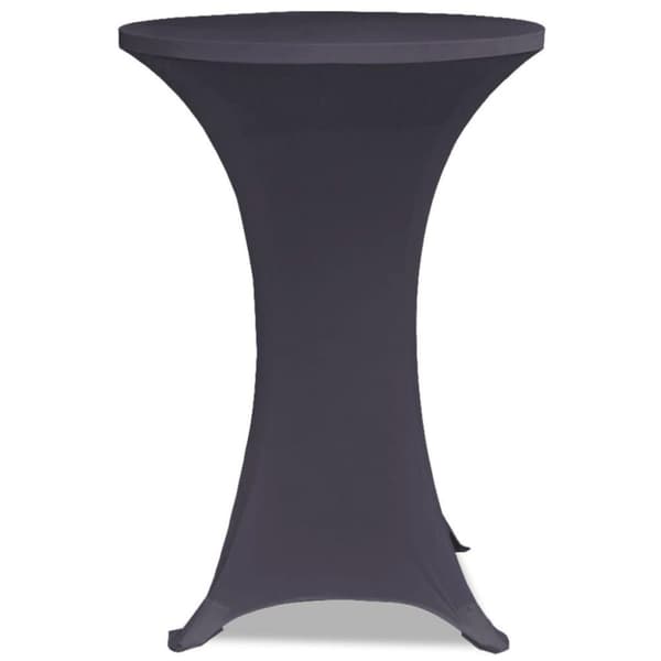 vidaXL Elastiskt bordsöverdrag 2 st 80 cm antracit