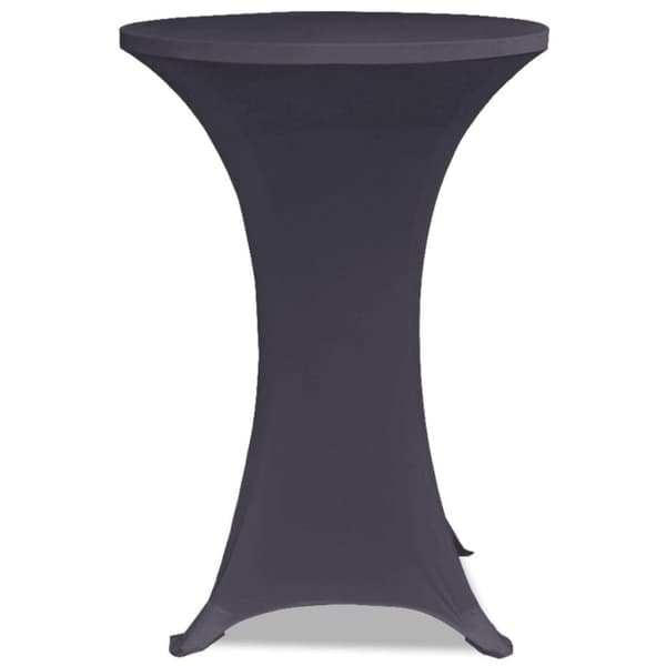 vidaXL Bordsöverdrag 2 st 60 cm stretch antracit
