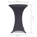 Miniatyrbild 5 av 7: vidaXL Bordsöverdrag 2 st 60 cm stretch antracit