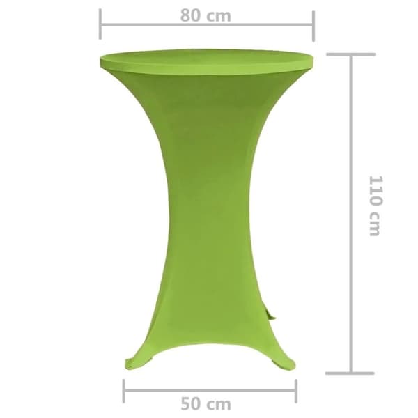 vidaXL Elastisk Bordduk 2 stk 80 cm Grønn