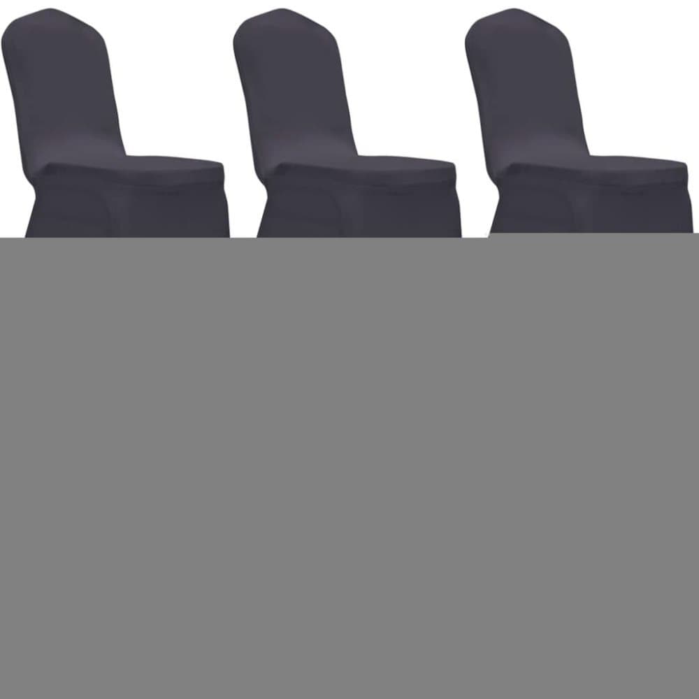 vidaXL Stolsöverdrag 6 st antracit