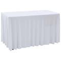 Miniatyrbilde 1 av 6: vidaXL Elastisk bordduk med skjørt 2 stk 243x76x74 cm hvit