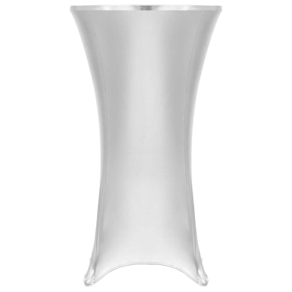 vidaXL Bordsöverdrag 2 st stretch silver 60 cm