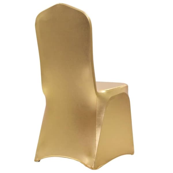 vidaXL Stoltrekk 6 stk stretch gull