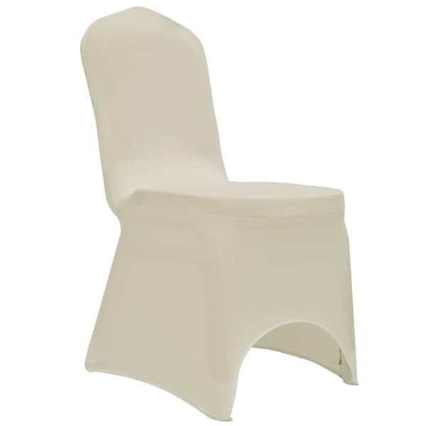 vidaXL Stoltrekk elastisk kremhvit 12 stk