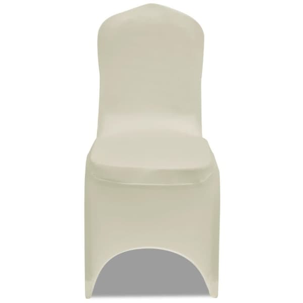 vidaXL Stoltrekk elastisk kremhvit 12 stk