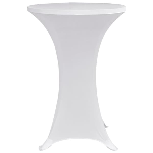 vidaXL Överdrag till ståbord Ø70 cm vit stretch 4 st