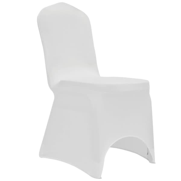 vidaXL Stoltrekk elastisk hvit 12 stk