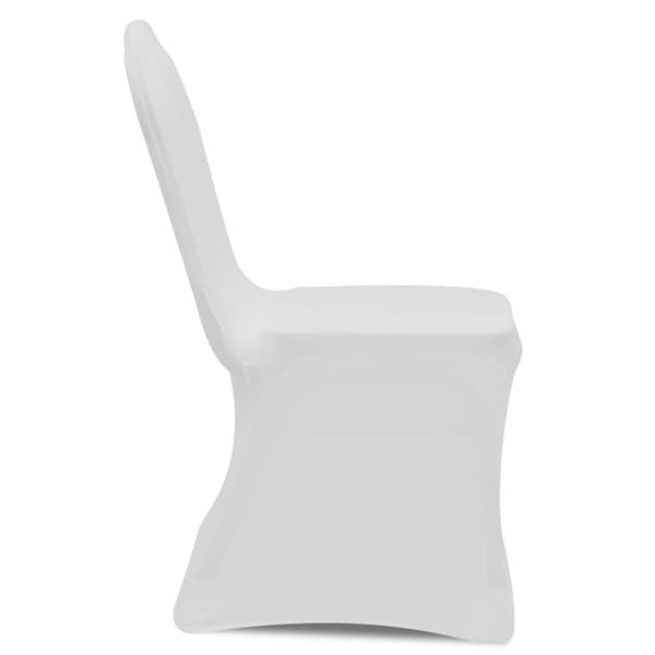 vidaXL Stoltrekk elastisk hvit 12 stk
