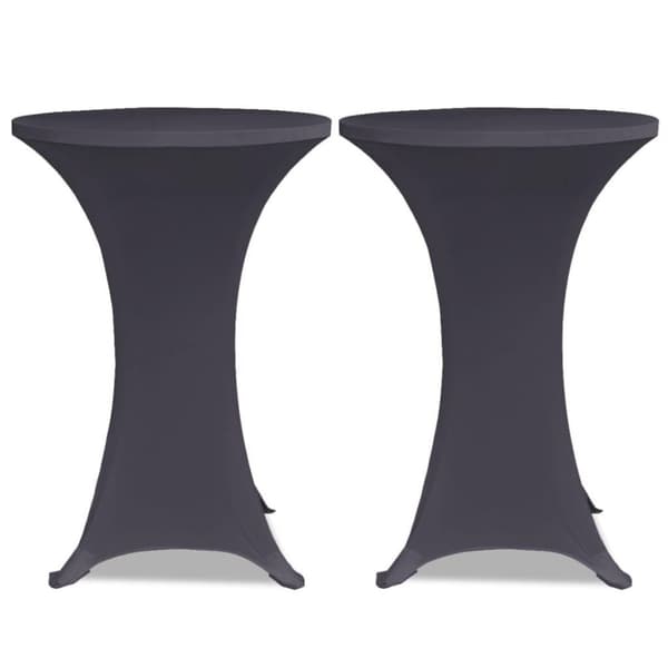 vidaXL Bordsöverdrag 4 st 60 cm stretch antracit