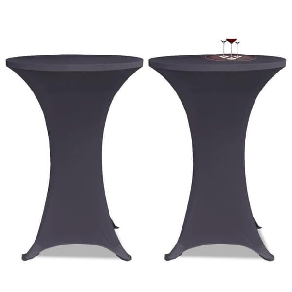 vidaXL bordovertræk i stretch 4 stk. 80 cm antracitgrå