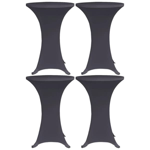 vidaXL Venyvä pöydänsuoja 4 kpl 80 cm antrasiitti