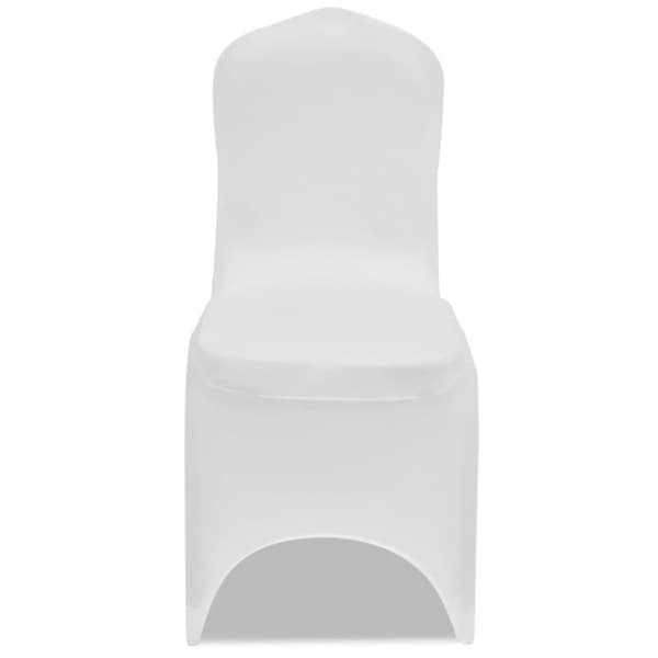vidaXL Stolsöverdrag stretch vit 30 st
