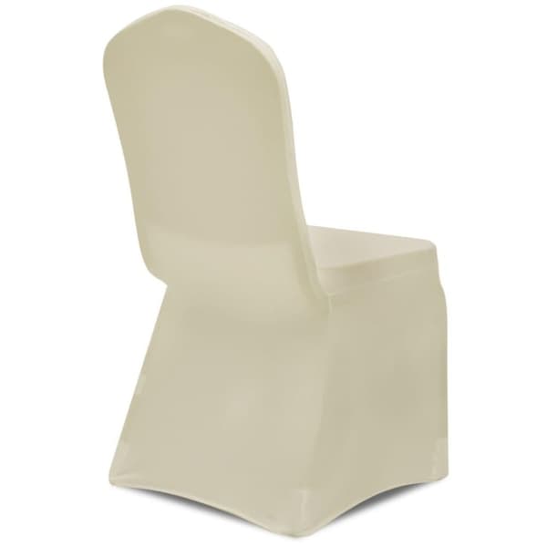 vidaXL Stoltrekk elastisk kremhvit 24 stk