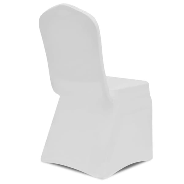 vidaXL Tuolinpäällinen venyvä valkoinen 30 kpl