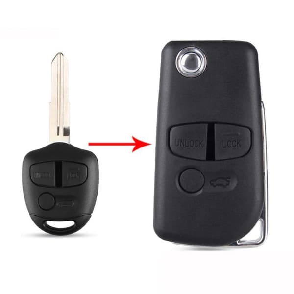 2/3 painikkeet Mitsubishi -etänäppäinkuori Musta 3 buttons Mit11