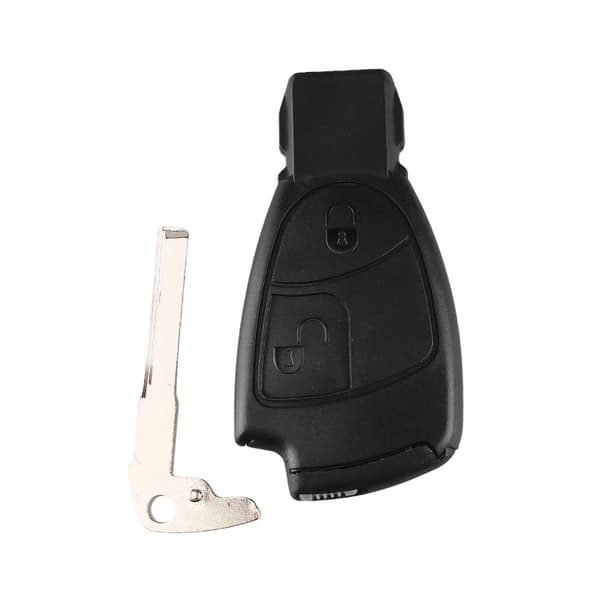 2 -knappen Remote Key Shell Battery Holder för Mercedes Benz