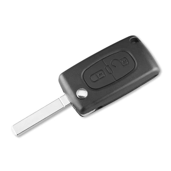 2 knapper fjernkontroll CE0523 433MHz ID46 chip VA2 for Peugeot