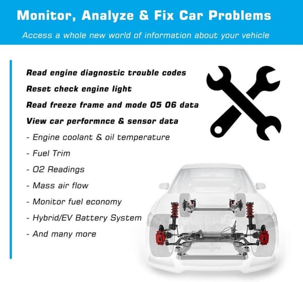 OBD2 WIFI ELM327 Felkodsläsare För Bilar