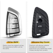 Carbon Fiber Silicone 4 nappia auton avainkotelo BMW uusi