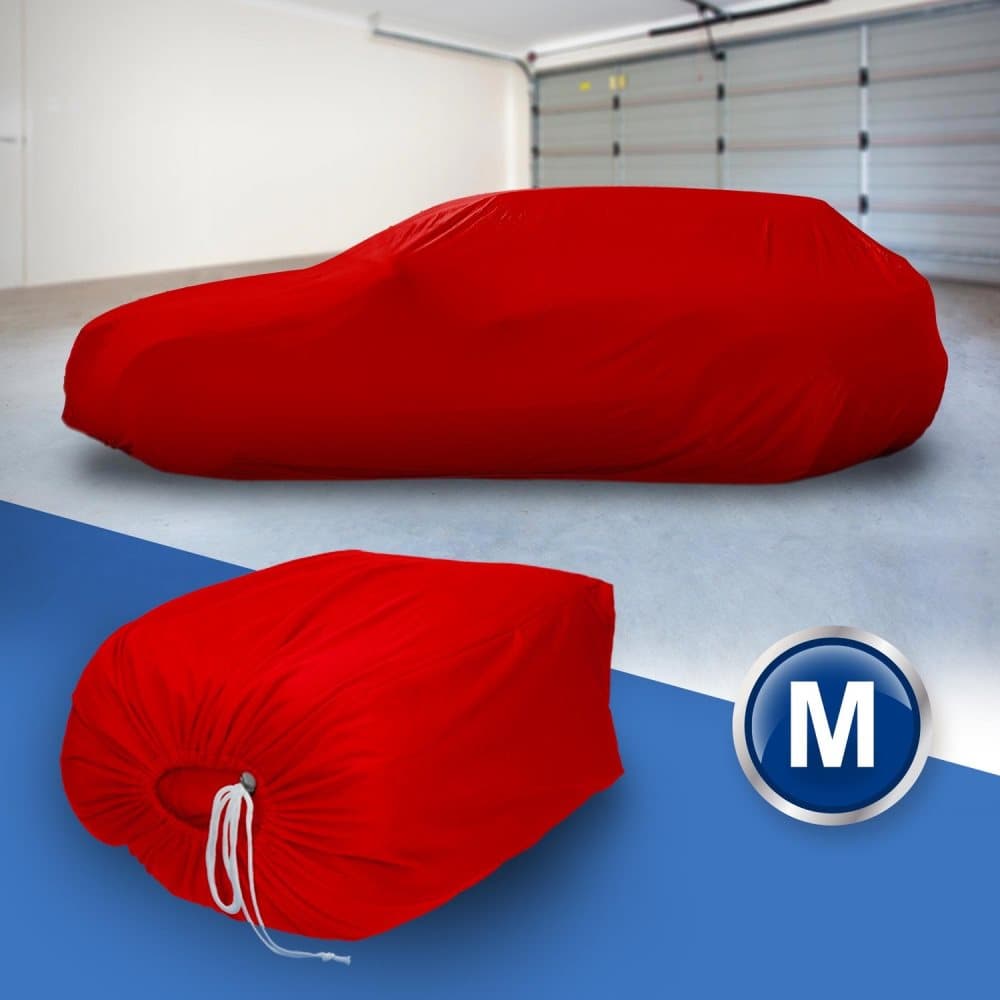 Full Garage inomhus bilöverdrag andningsbart 431 x165x119cm röd