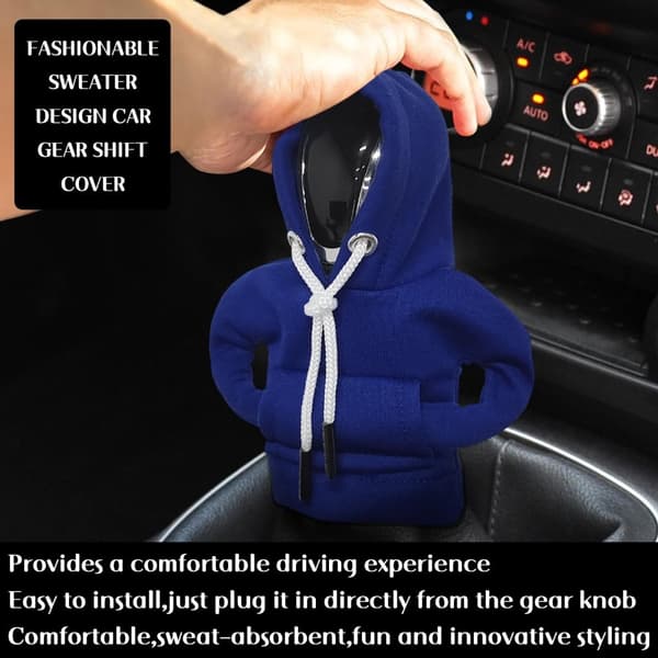 Bil Hættetrøje Beskyttelse Design Dekoration Gear Shifter - Blå